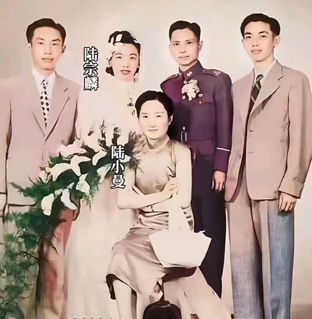 1947年，陆小曼和侄女陆宗麟的合影，气质优雅，难得一见！