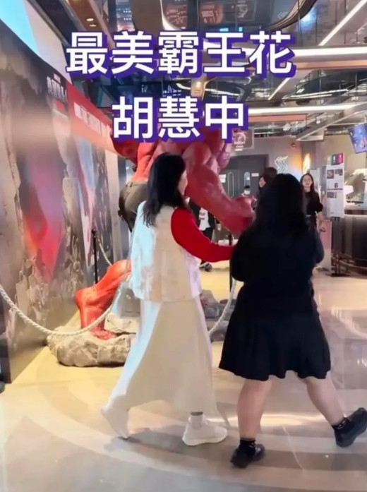 近日，66岁的胡慧中携女儿参加活动，身材发福，面庞松垮，双下巴明显；女儿珠圆玉润