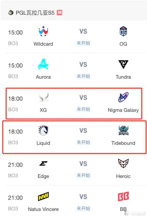 PGL赛程，18点XG打NGM，这场XG输了就要被淘汰了，18点液体打战车，战车