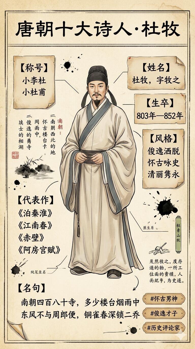 一组图了解唐朝十大诗人。