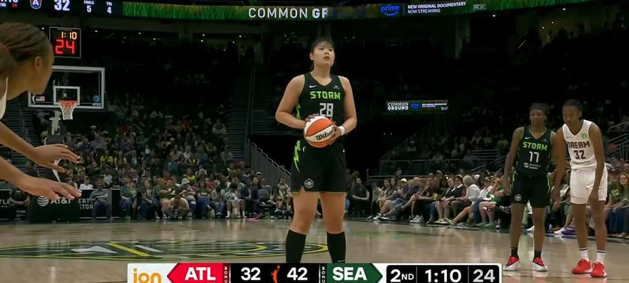 WNBA常规赛西雅图风暴87比94被亚特兰大梦想逆转遭遇2连败！李月汝打出目前为