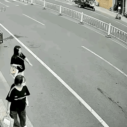 小姐姐应该是被吓到了。