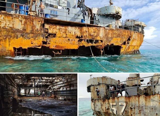 趴在仁爱礁9000多天的菲方破军舰，如今看来彻底拖不走了！补给斗法越闹越丢脸，南