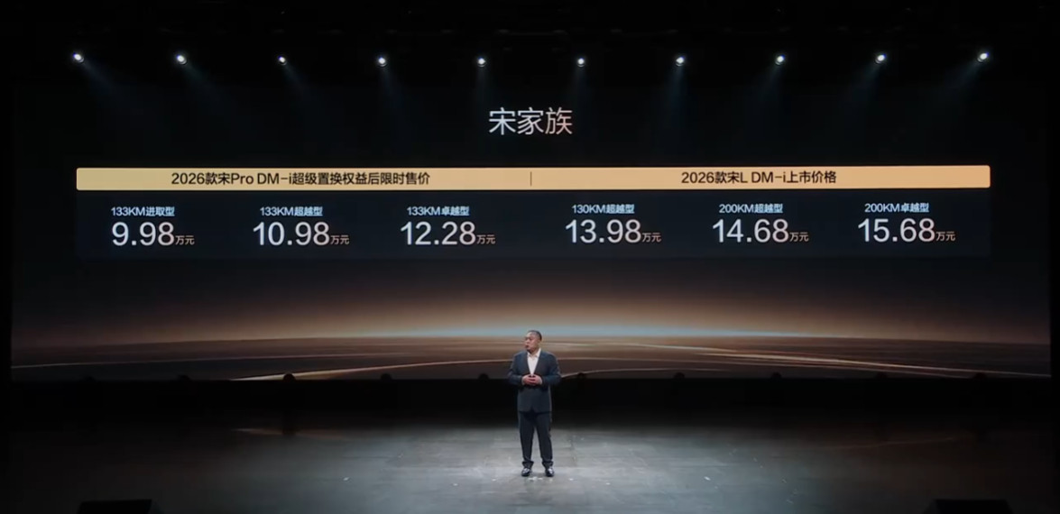 性价比爆炸，2026款的宋只要9.98-15.68万了宋LDM-i基础参数：
