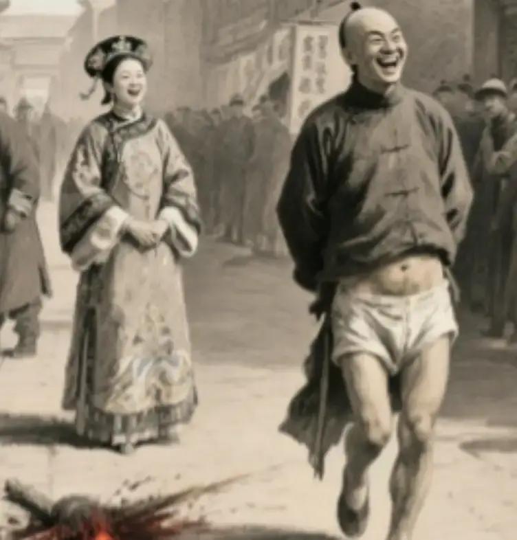 大太监安德海被杀后，慈禧本来很是愤怒，可在得知安德海死后被扒掉裤子，当街展示，笑着说：“这个事，办得