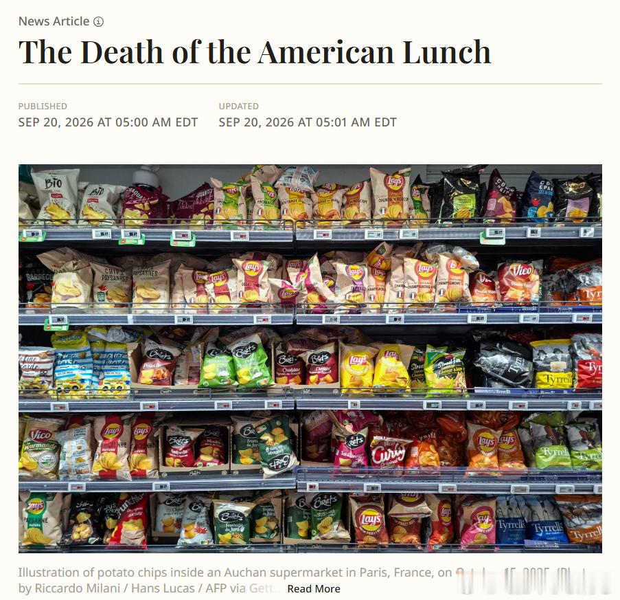 《TheDeathoftheAmericanLunch/美国午餐的消亡