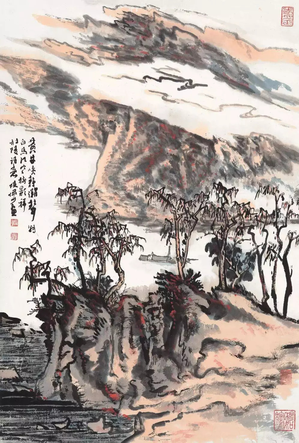 陆俨少的秋色山水。新城事遇见艺术