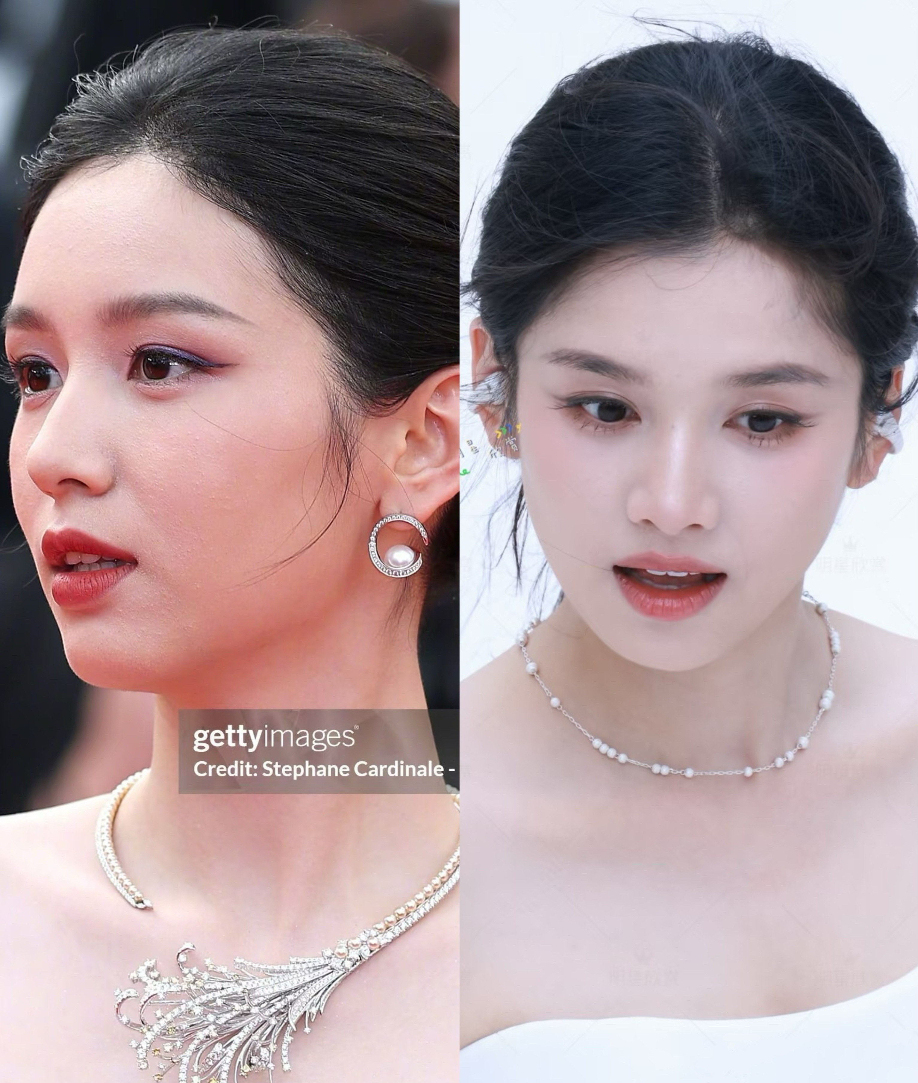 纯生图，路人觉得周也和张婧仪哪个更好看？