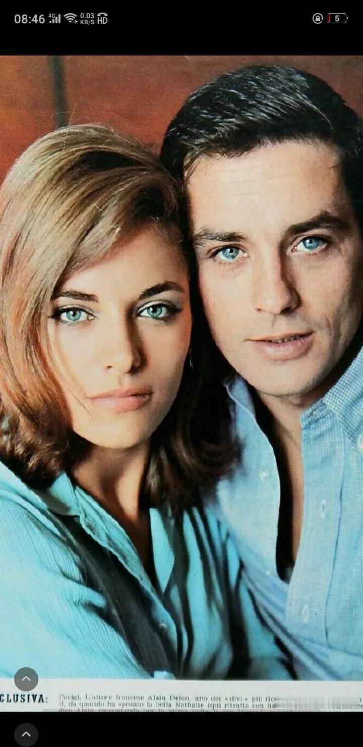 见过有“夫妻相”的，但真没见过像阿兰·德龙和他第一任妻子娜塔莉这样，简直就是“复