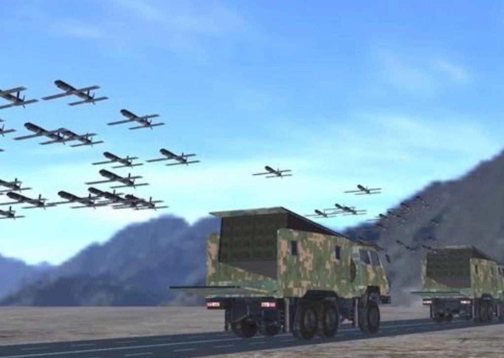 3月25日央视军事突然放出一段“过于先进”的画面：国产“阿特拉斯”无人机蜂群全流