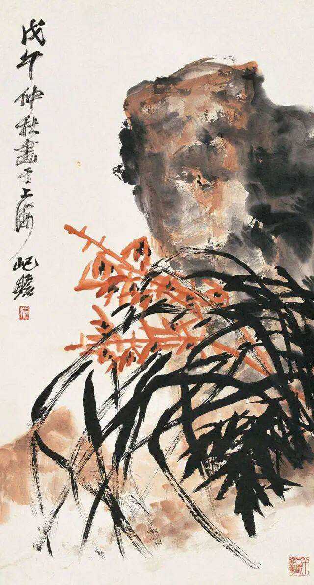 朱屺瞻（1892-1996）作为中国近现代画坛的巨匠，其绘画以浑厚朴拙、色彩浓烈