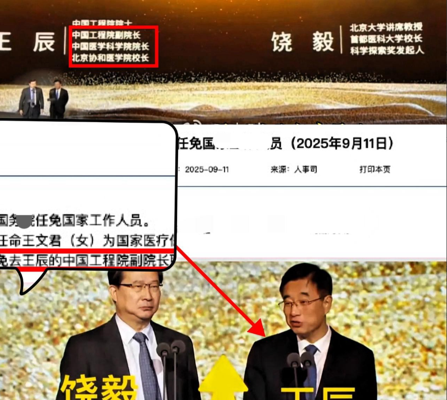 62岁的王辰院士头衔最近不断减少，先是卸任北京协和院院长，又卸任中国工程院副
