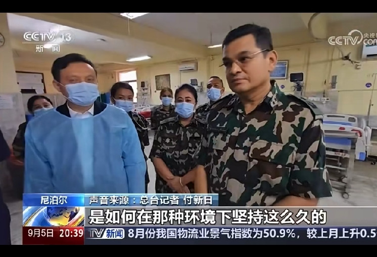 陆海涛获救，中国大使和尼泊尔官员前去医院探视被困11天的中国公民陆海涛被尼方救援人员成功施救，然后乘