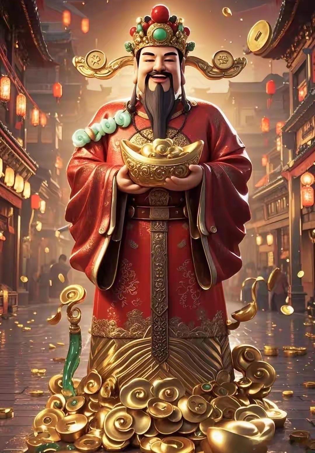 周一莎莎接财神一周财运通天，大家一起点赞把财神爷接回家，操作我们大家顺风顺水顺财