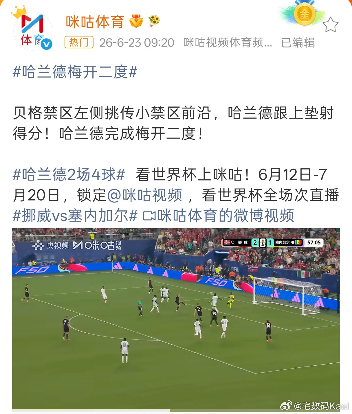 哈兰德梅开二度说真的，魔人布欧有点猛啊，不会真的一路扛着挪威队起飞吧？