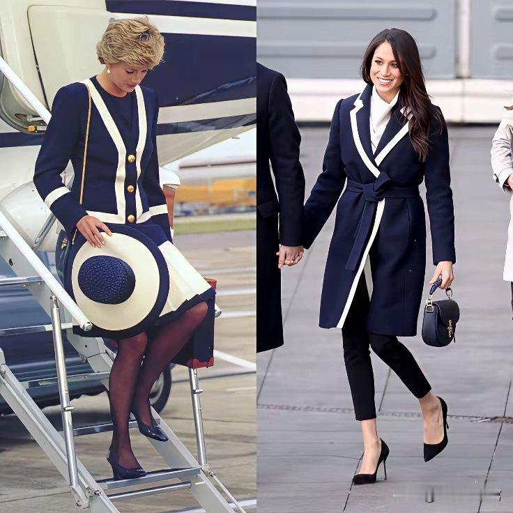 当梅根向婆婆戴安娜致敬时一定要气场强大才可以啊