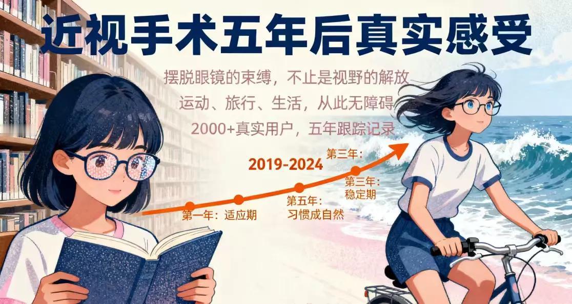 近视手术五年后，我的世界依旧清晰如昨五年前，我忐忑地躺上手术台，仅用十分钟