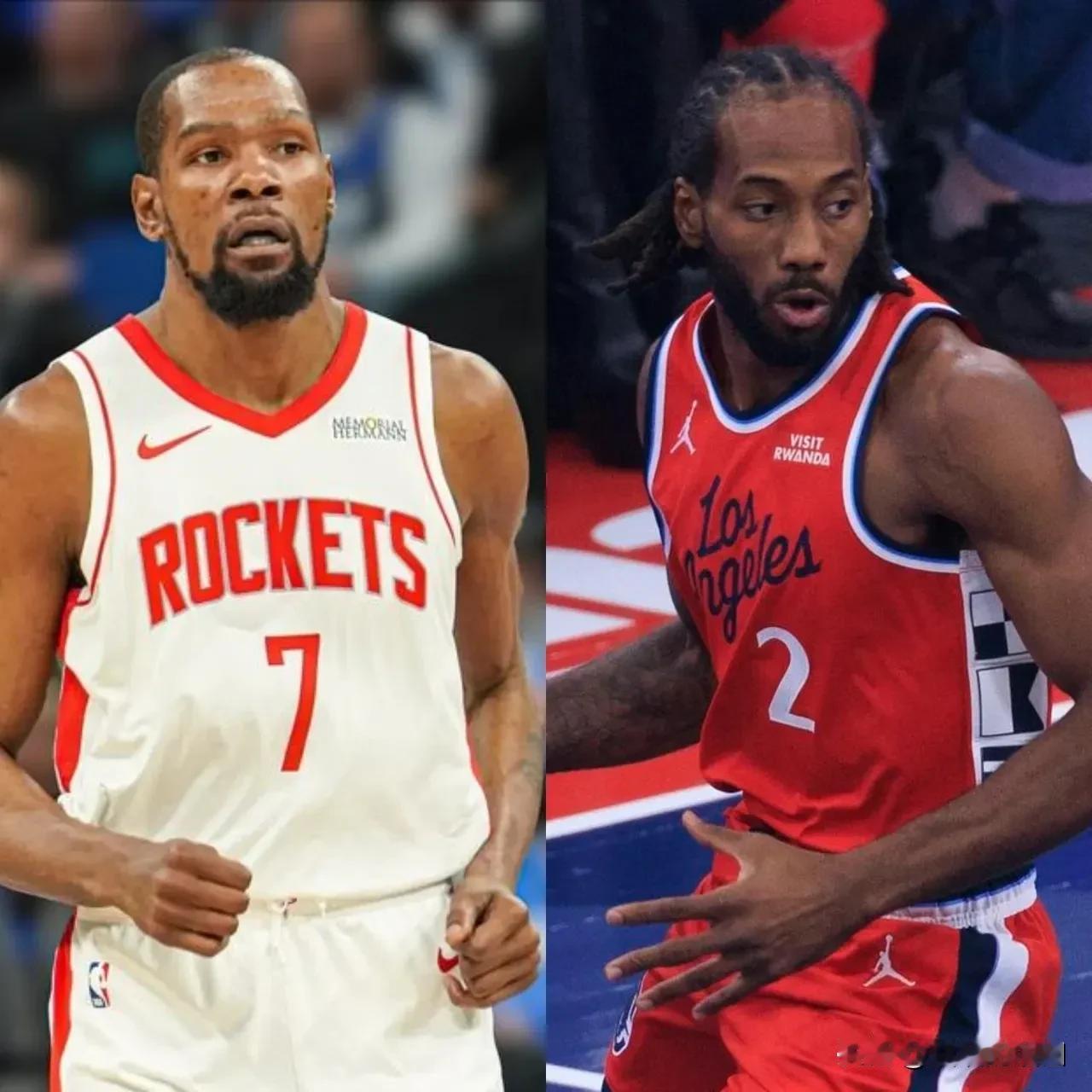 当今联盟两个大龄顶级小前锋。杜兰特的年龄比伦纳德的年龄还要大三四岁。本赛季小卡