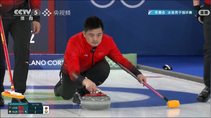 【奥运冰壶】晓明补天了，挪威后手2，非常能接受的结果，半场结束中国3-4挪威