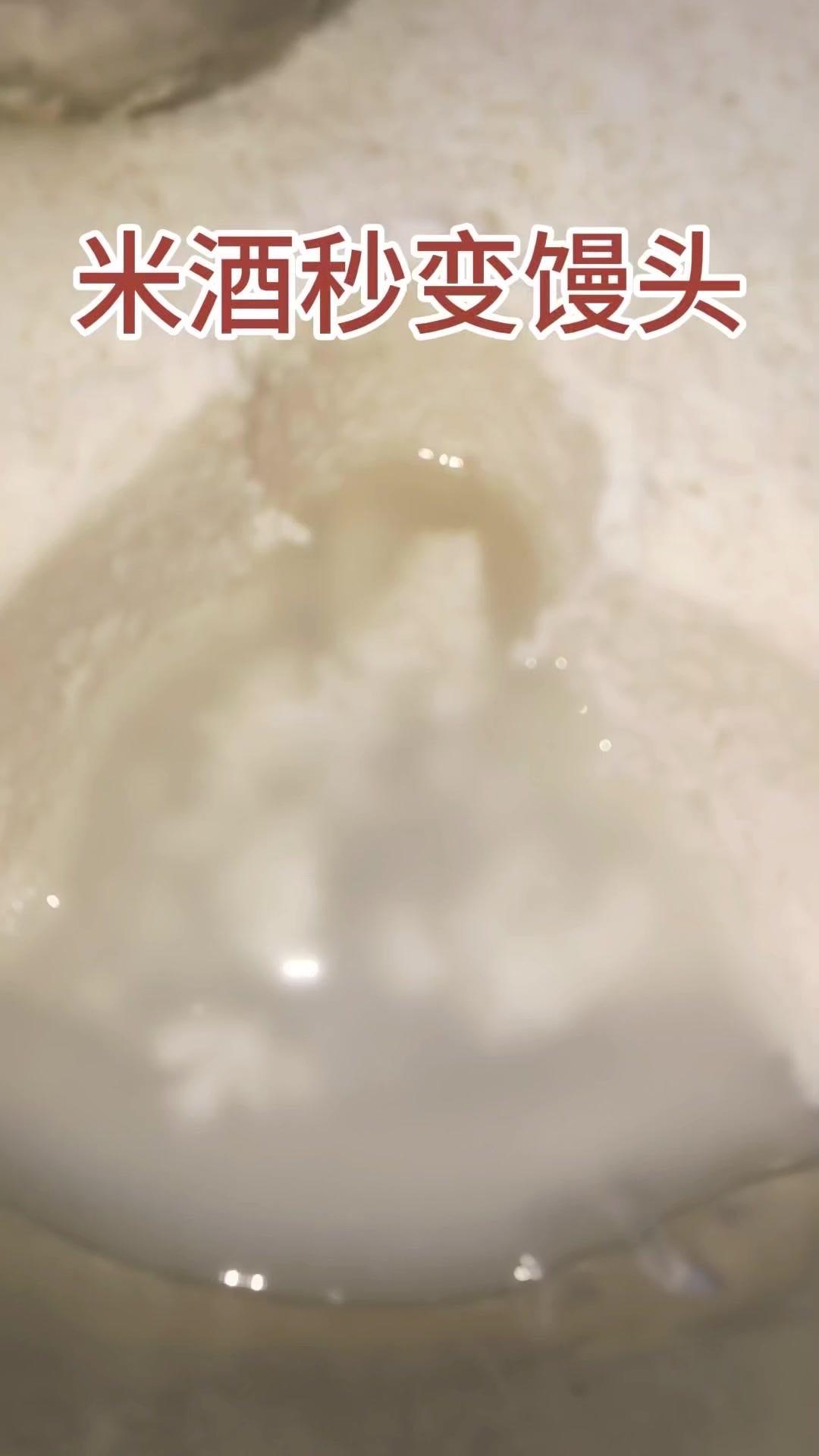 🍚用米酒发酵的馒头太绝了！100克面粉发得又大又旺，不用加碱，蒸出来自带香甜味
