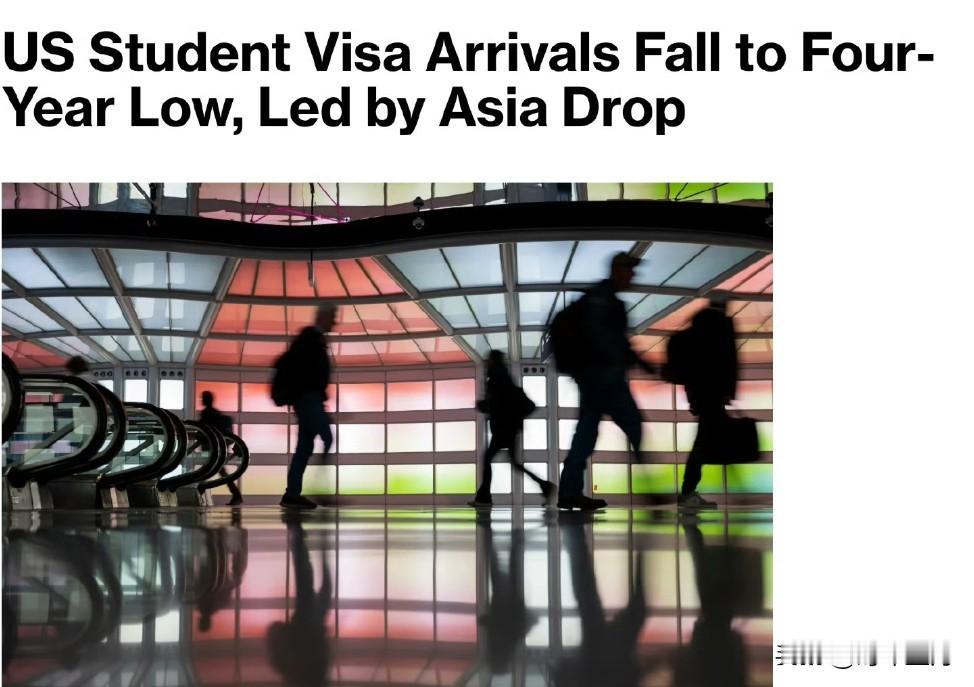 美国学生签证数量降至四年来最低，亚洲学生数量下降最严重8月份，赴美学生人数同比