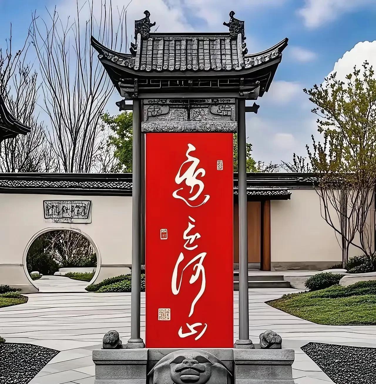 这四个字，认出三个是能人，全认出都是高人。我实在是想不起来还有什么“河山”了。