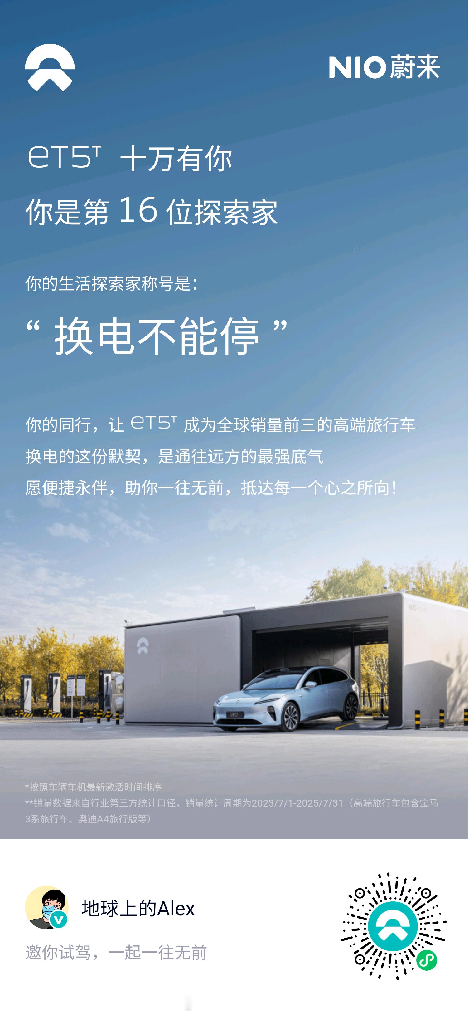 我竟然是全球第十六位蔚来ET5T车主够韭了吧[doge]​​​