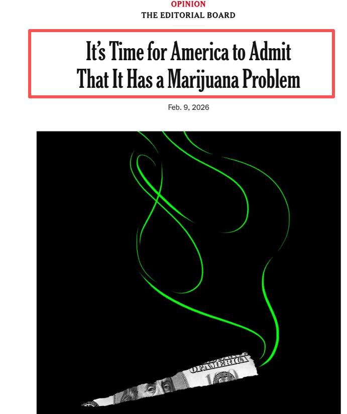 《纽约时报》扭捏认错了！它在社论中承认，自己13年前极力鼓吹“大麻合法化”，