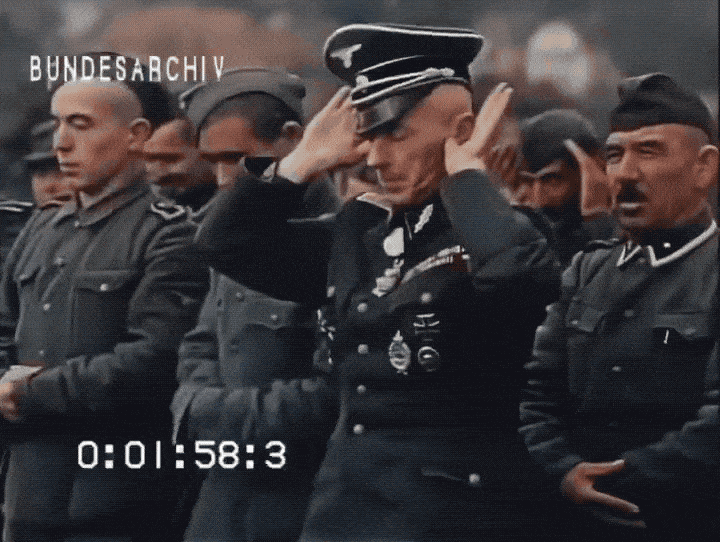 非常少见的纳粹党卫军中“东方穆斯林”部队！这段来自二战时期的珍贵影像，记录了19