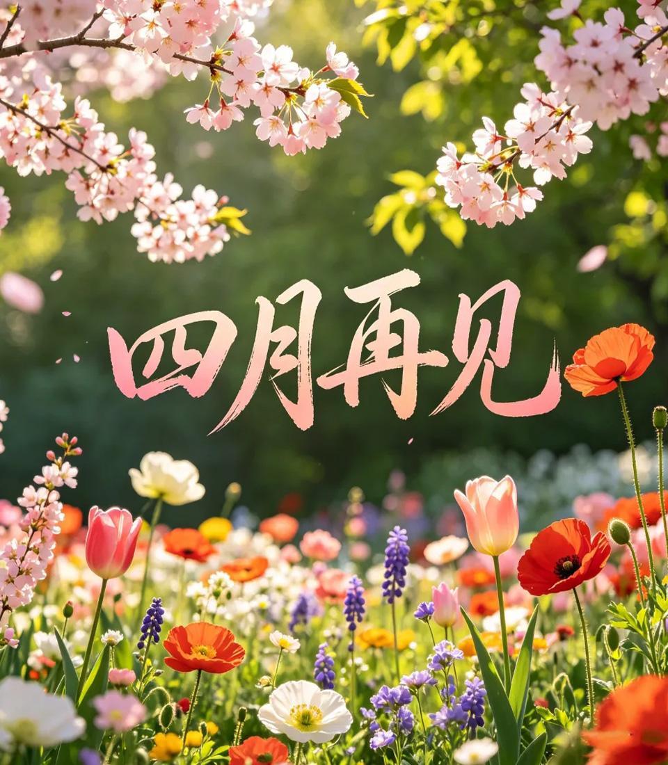 四月再见，花海盛放如约而至，温柔奔赴五月的浪漫与惊喜！