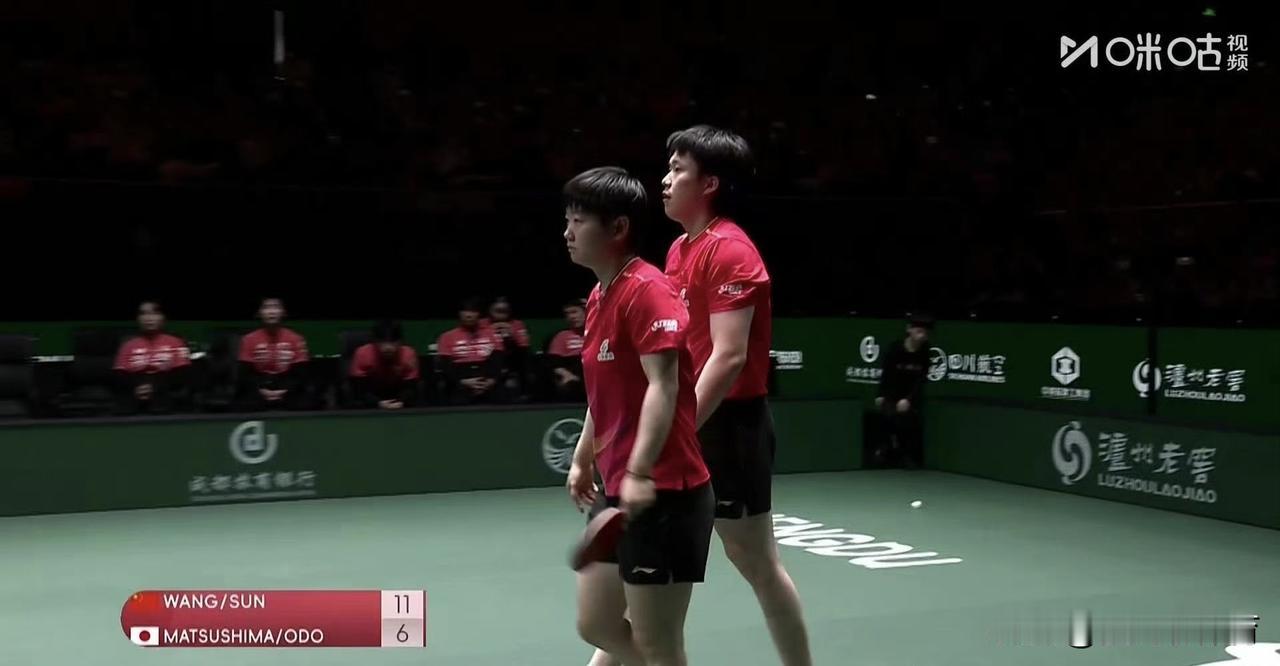 孙颖莎太伟大了，团体赛定海神针啊[哭哭]本届混团世界杯混双、女单一分未丢，胜率百