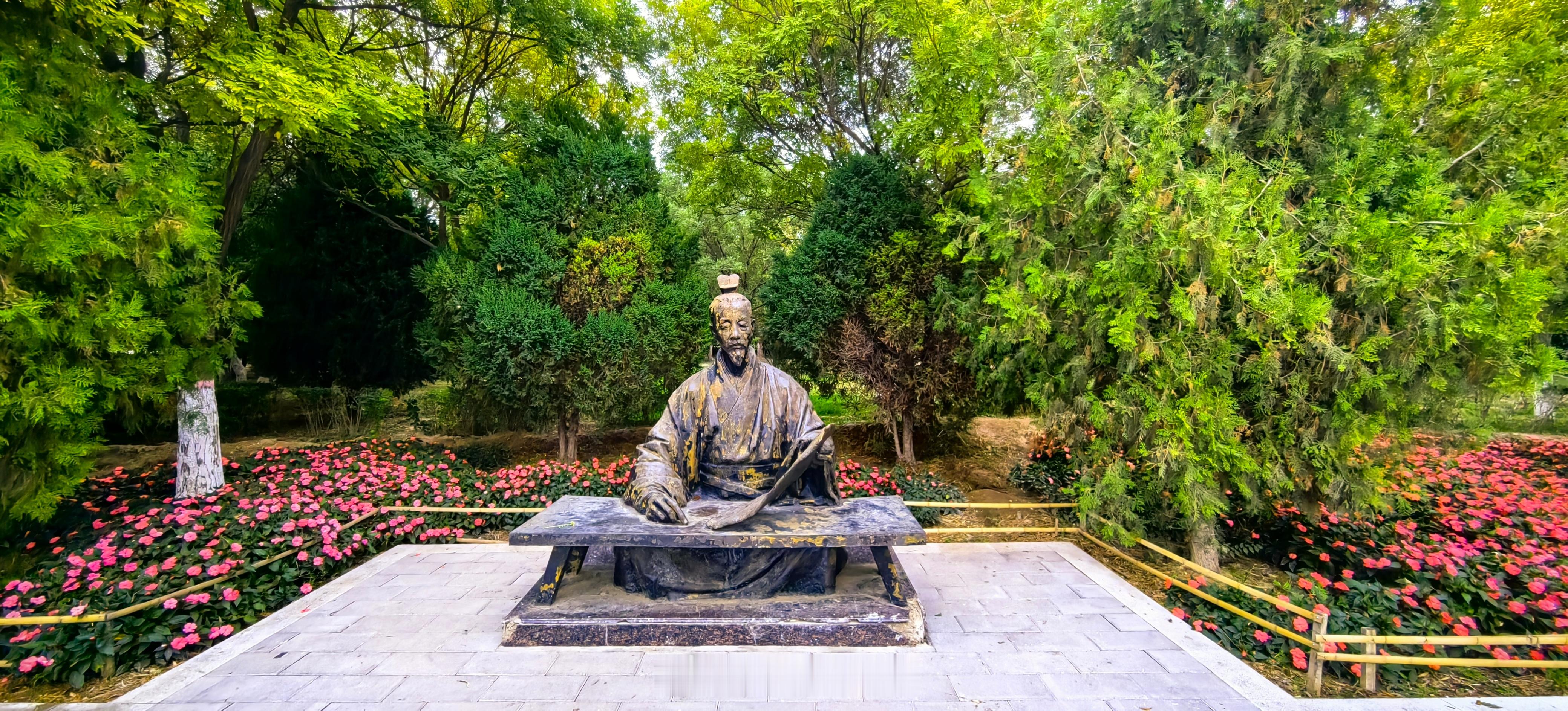 北塔湖公园里的古代读书人。公园银川史记随手拍宁夏​​​