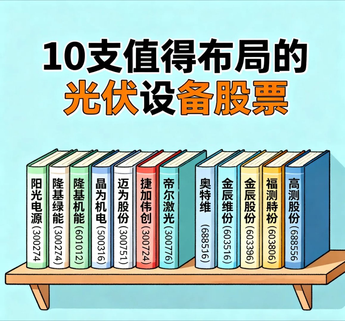 长期看好光伏储能赛道！10只光伏设备核心标的深度解析，技术+市占率双驱动光伏储能