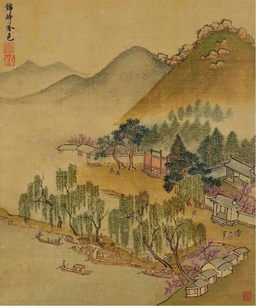 王翚（1632-1717）虞山十二景。册页（十二开）设色绢本30×25cm