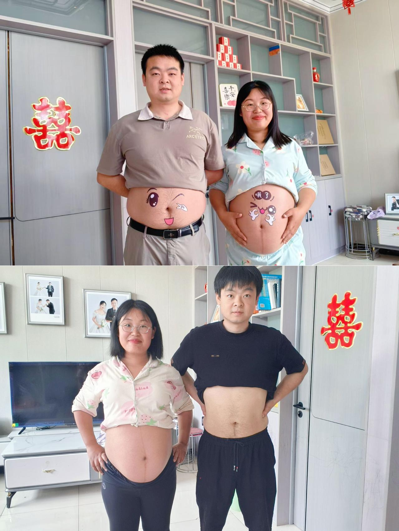 2024年一胎龙宝宝，2026年二胎马宝宝孕妇照预产期倒计时孕妈妈孕妇照留