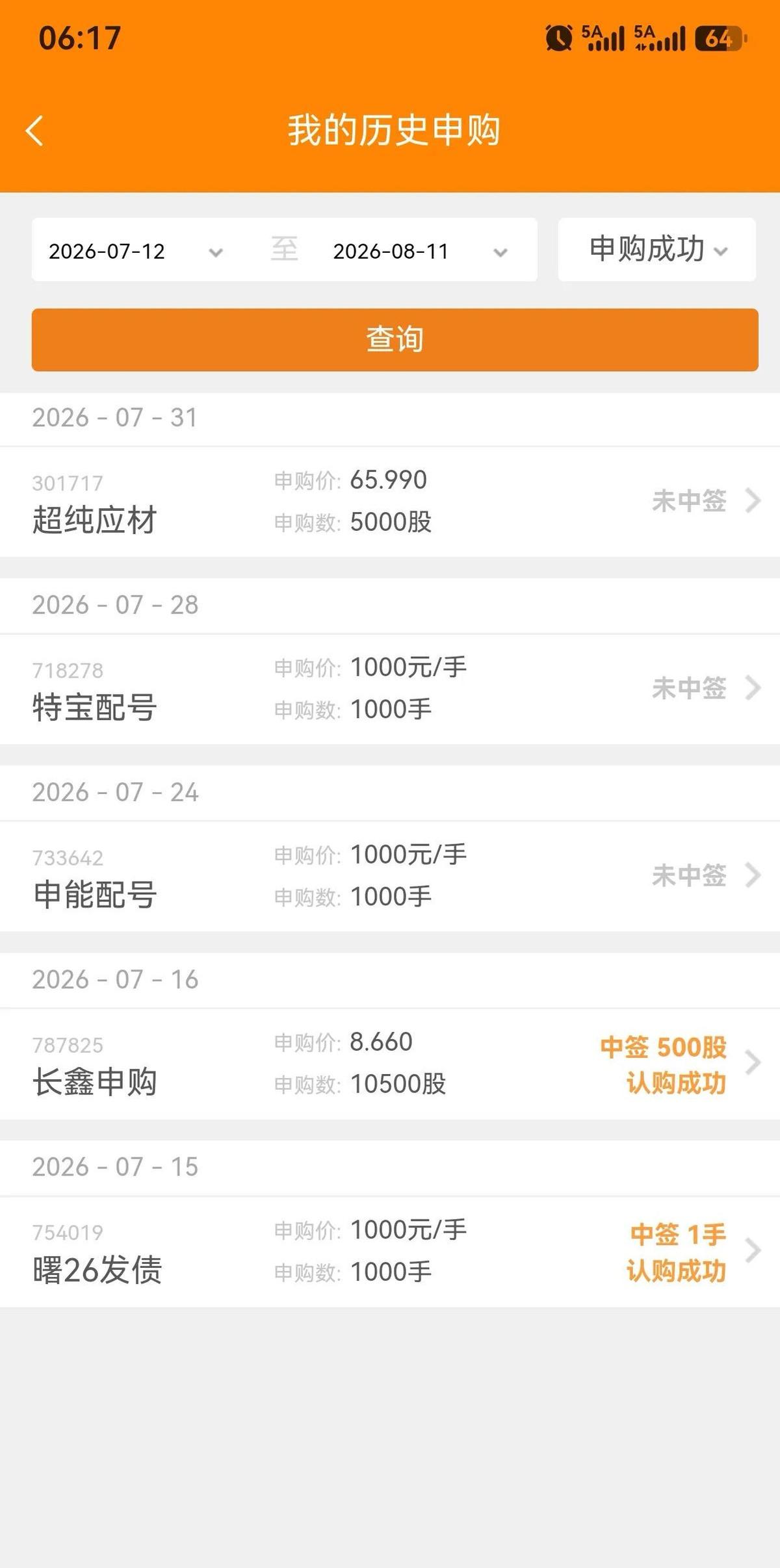 明明点了宇树科技和频准激光的申购，记录却像被吞了一样，这种心慌我太懂了。宇树8月