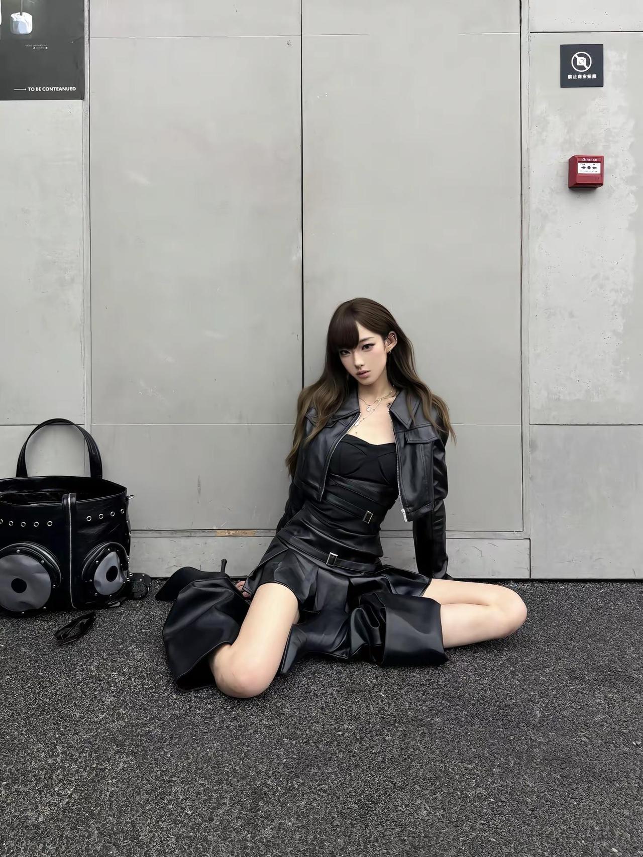 错不起，我对了皮衣穿搭拍照姿势allblackoutfitoftheday