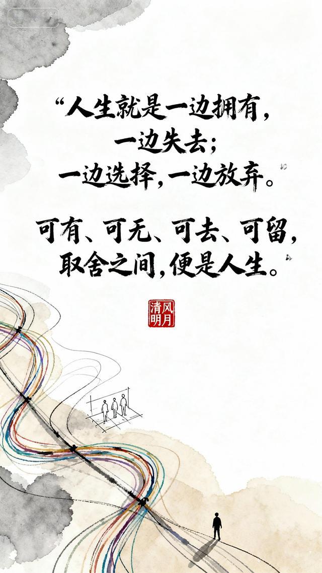四可人生“可有、可无、可去、可留”八字，尽显人生豁达。