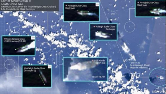 “美国又被打脸了：尼米兹号航母逼近黄岩岛，055率队大胆插入美军舰队！” 当