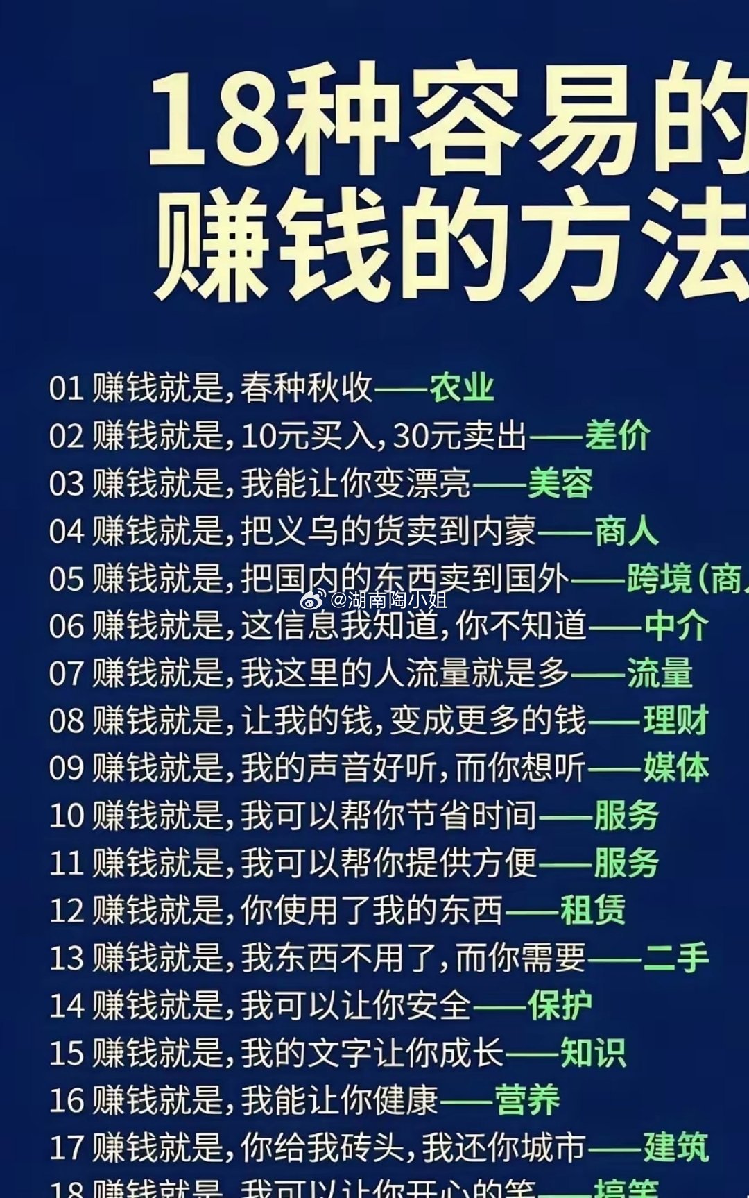 前面两个赚钱方法，怎么感觉像是在说股票啊。投资股票就是春种秋收。炒股就是赚差价。