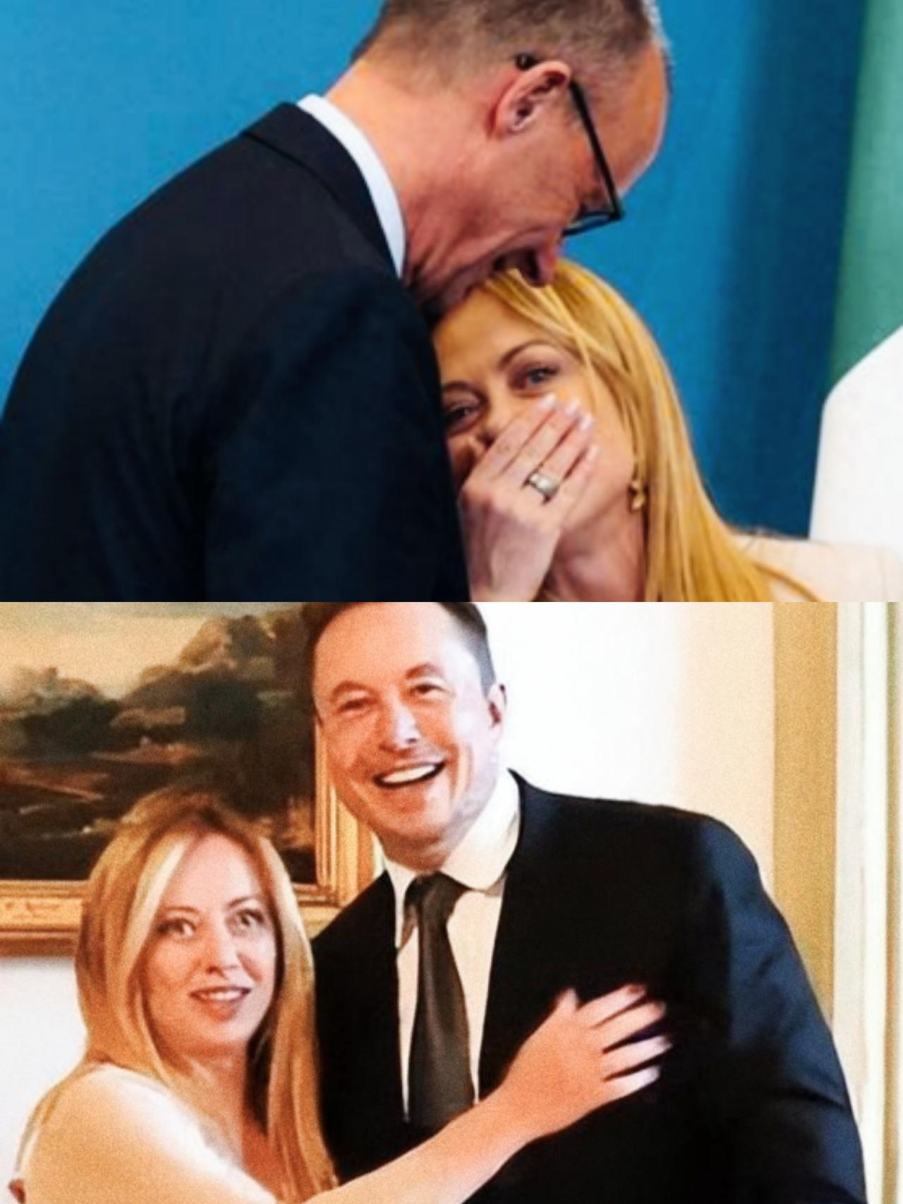 梅洛尼与马斯克和与墨茨站在一起时，应该是完全不同的心情吧？梅洛尼和马斯克站在一