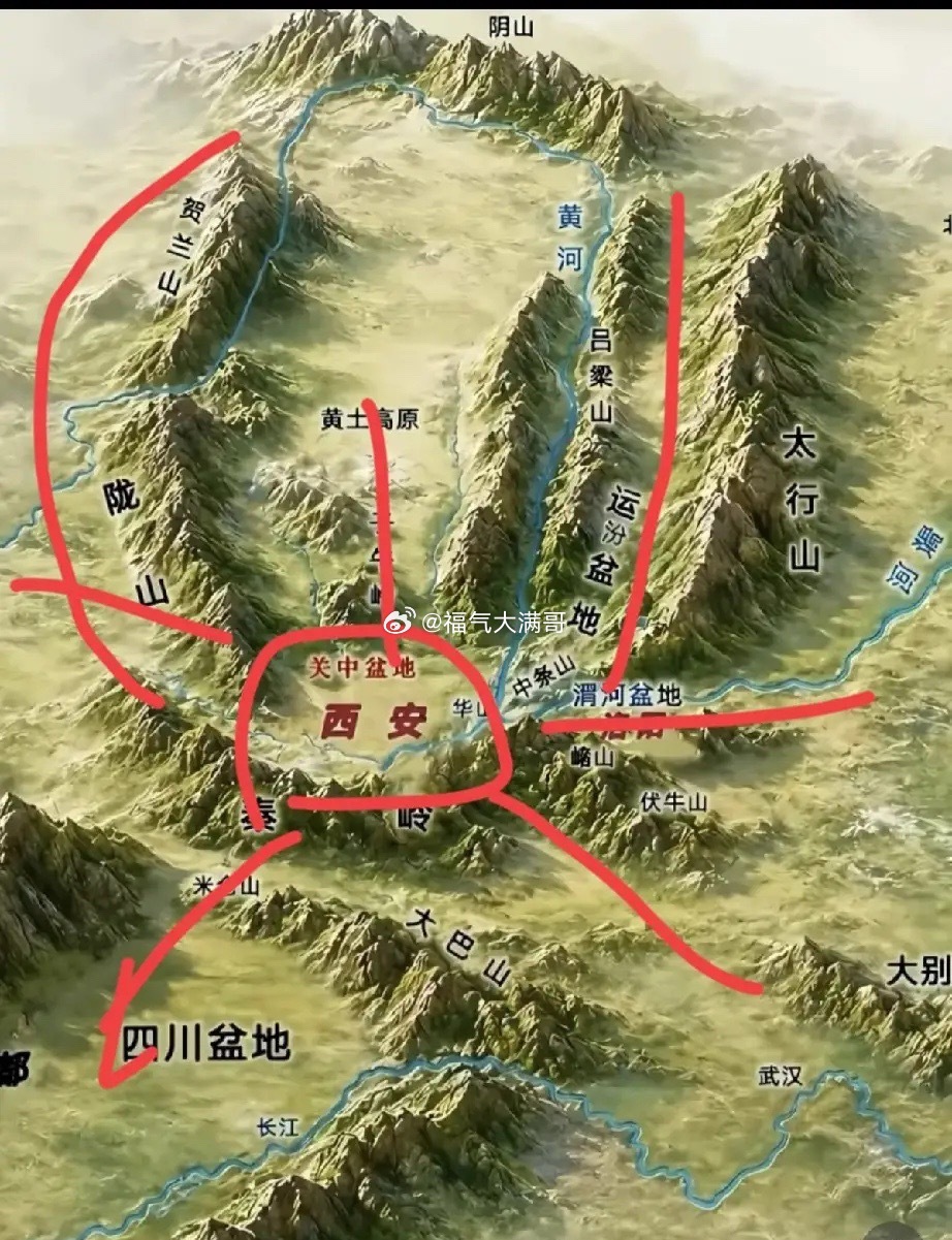 难怪古人都愿意建都长安？你看看他的地理位置！