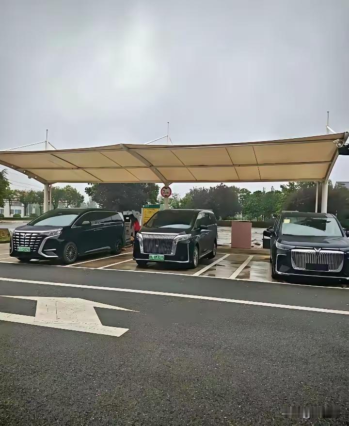 非常罕见的国内三大豪华mpv同框竞技，你觉得哪款车最好看呢？如果看前脸的话，还