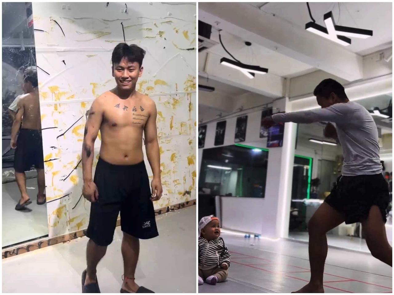 四川成都，26岁的网红拳手阿牛，4月3日深夜带学员训练到很晚，头疼得厉害还一直想