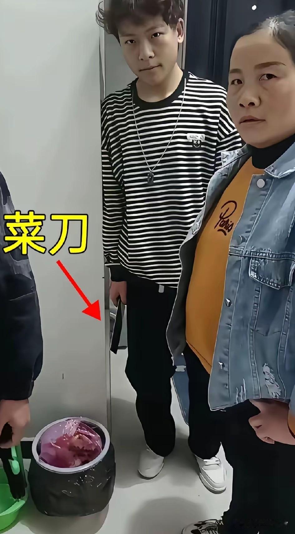 这对二婚母子，榨干养家多年的继父后，这母子长得很相似，特别是眼睛里都喷出凶光！拿