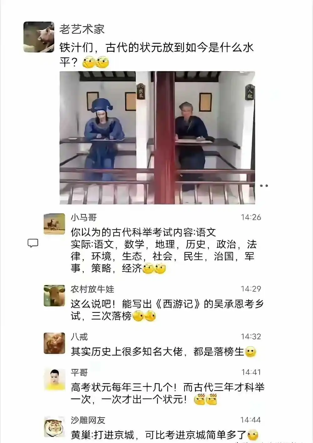古代状元与现代高考：谁更难？