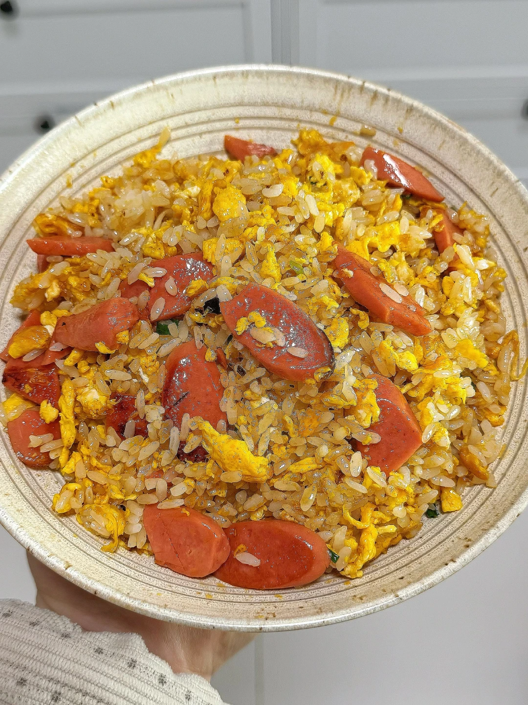 谁懂啊？火腿肠蛋炒饭吃一次爱一次！🍚🍚