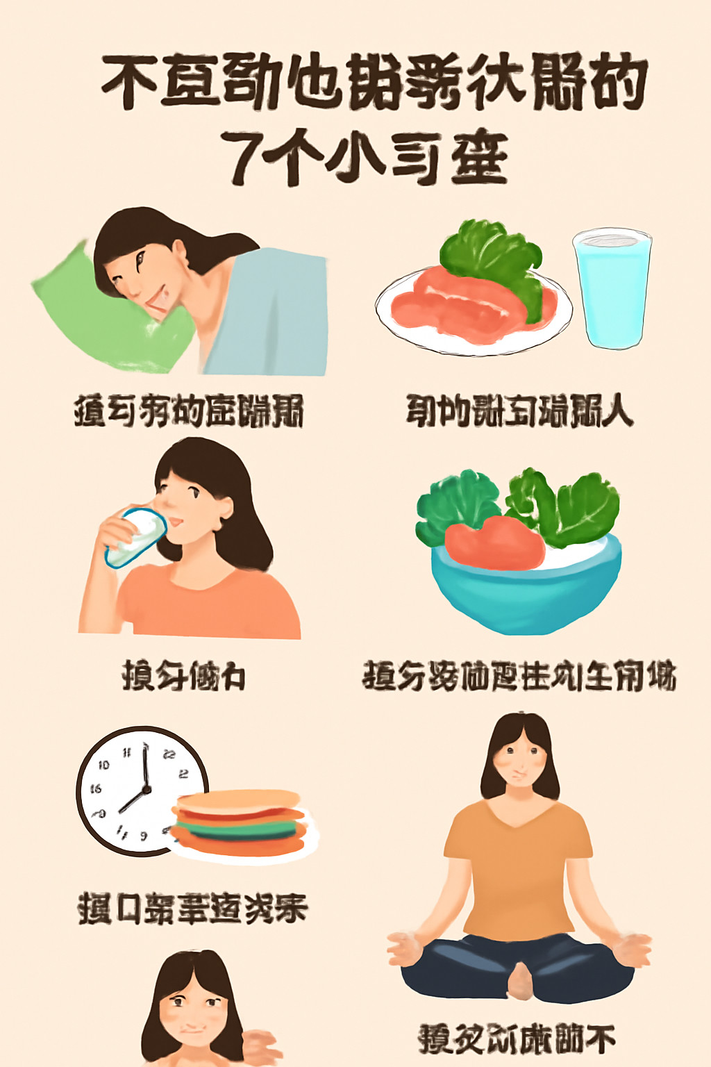 不运动也能降体脂的7个小习惯改善饮食、控制热量、增加饱腹感以及改善整体健康，能够