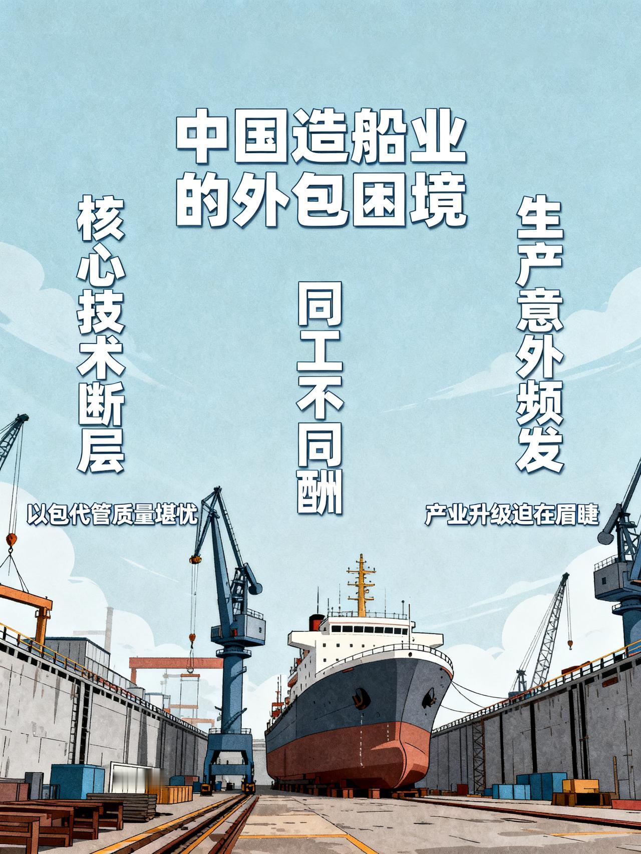 中国造船业10个干活的9个是外包，这就是为什么造船业永远缺人国内造船行业现在