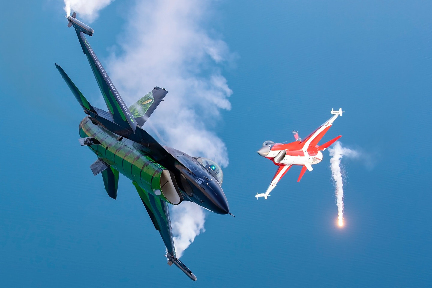 比利时空军表演队F-16“DreamViper"梦幻蝰蛇特别涂装机​​​与丹